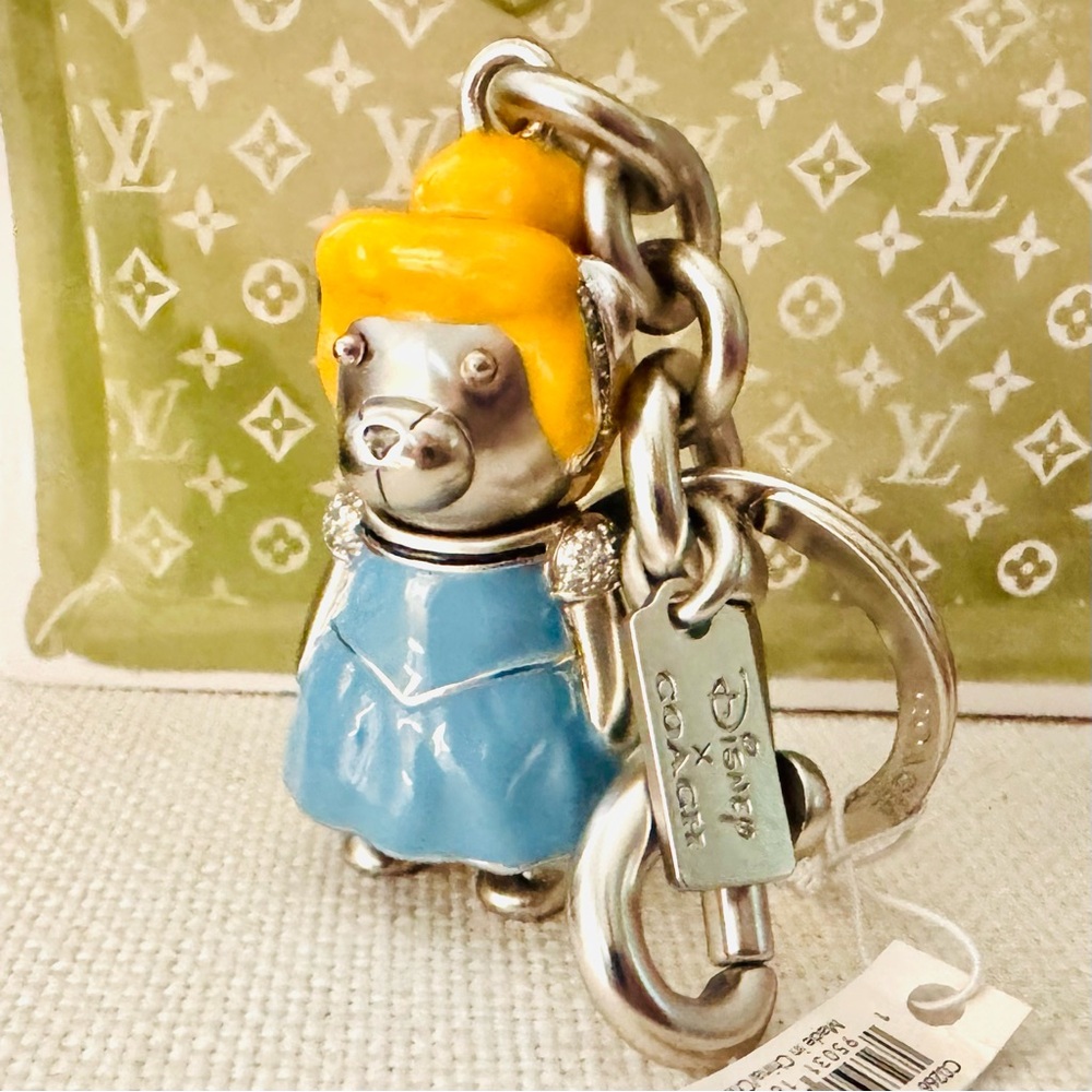 Coach Disney Bear Key Holder - Yellow and Blue - Picture 5 of 10